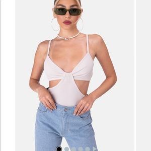 ADIKA GONZALEZ CUT OUT RIBBED TOP